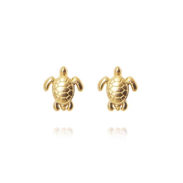 Caroline Svedbom Gold Turtle Earrings